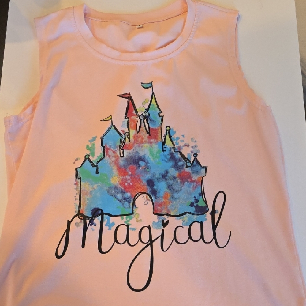 Whimsical Pink Sleeveless Top